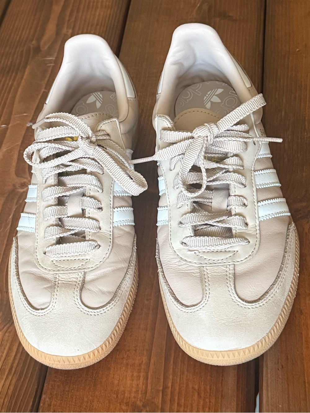 Adidas Samba OG Tan Cream Gum Sole Sneakers Women’s 8.5 men’s 7.5 - Picture 2 of 6
